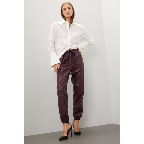 Natori Purple Vegan Leather Joggers - Picture 1 of 11